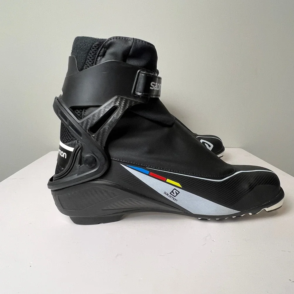 Salomon Equipe 8 SK Prolink Cross Country Skate Ski Boots Mens 11 Black Nordic